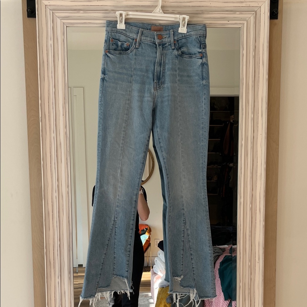 MOTHER Jeans Insider Step Crop Pointy Fray Size 26 (fits like 25) - Picture 4 of 9